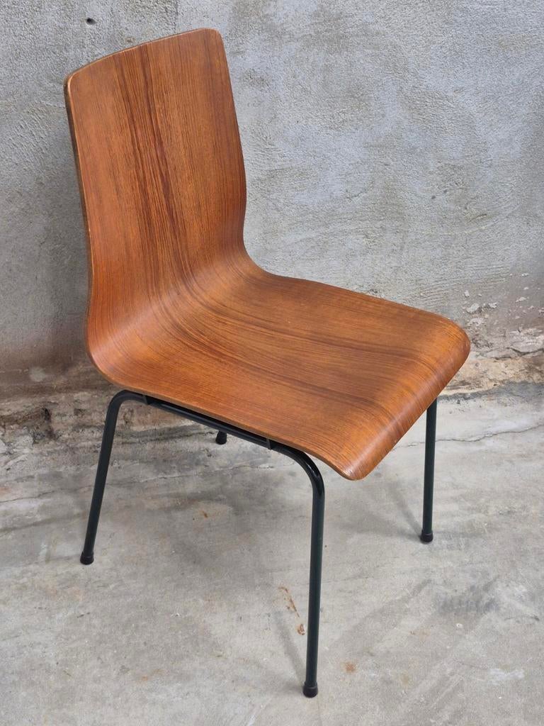 Friso Kramer euroika auping stoel teakhout en metaal, Ophalen, Zwart, Zo goed als nieuw, Eén