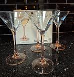4 Vintage Luminarc Cocktail / Martini glazen op Roze voet, Ophalen of Verzenden, Zo goed als nieuw, Overige typen