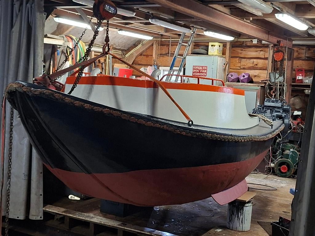 sleep vlet opduwer, open duw vlet, motordekschuit, Watersport en Boten, Motorboten en Motorjachten, Ophalen, Staal, Diesel, Zo goed als nieuw