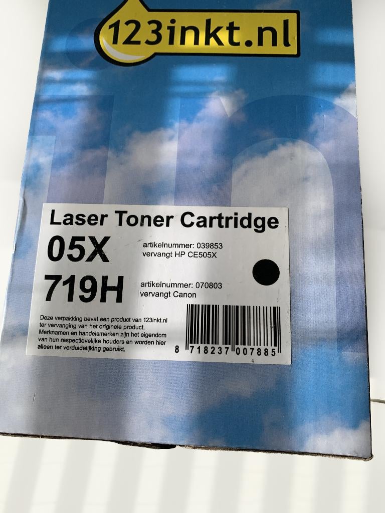 123inkt toner vervangt HP 05X (CE505X) zwart hoge capaciteit, Ophalen of Verzenden, Nieuw, Toner, Hp