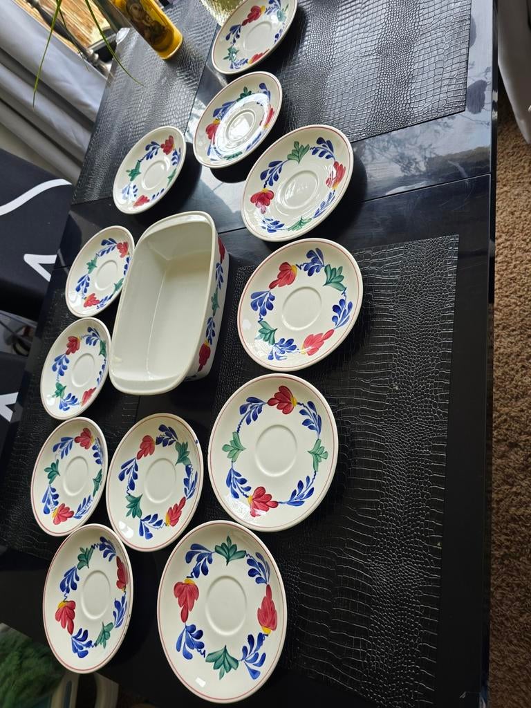 Klijn borden en schaal, Gebruikt, Keramiek, Ophalen of Verzenden, Bord(en)