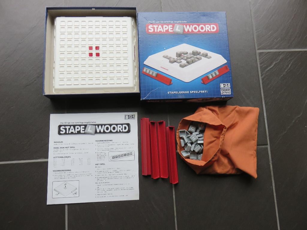 3D stapelwoord, bordspel van Parker. Mooi en compleet., Hobby en Vrije tijd, Gezelschapsspellen | Bordspellen, Ophalen of Verzenden