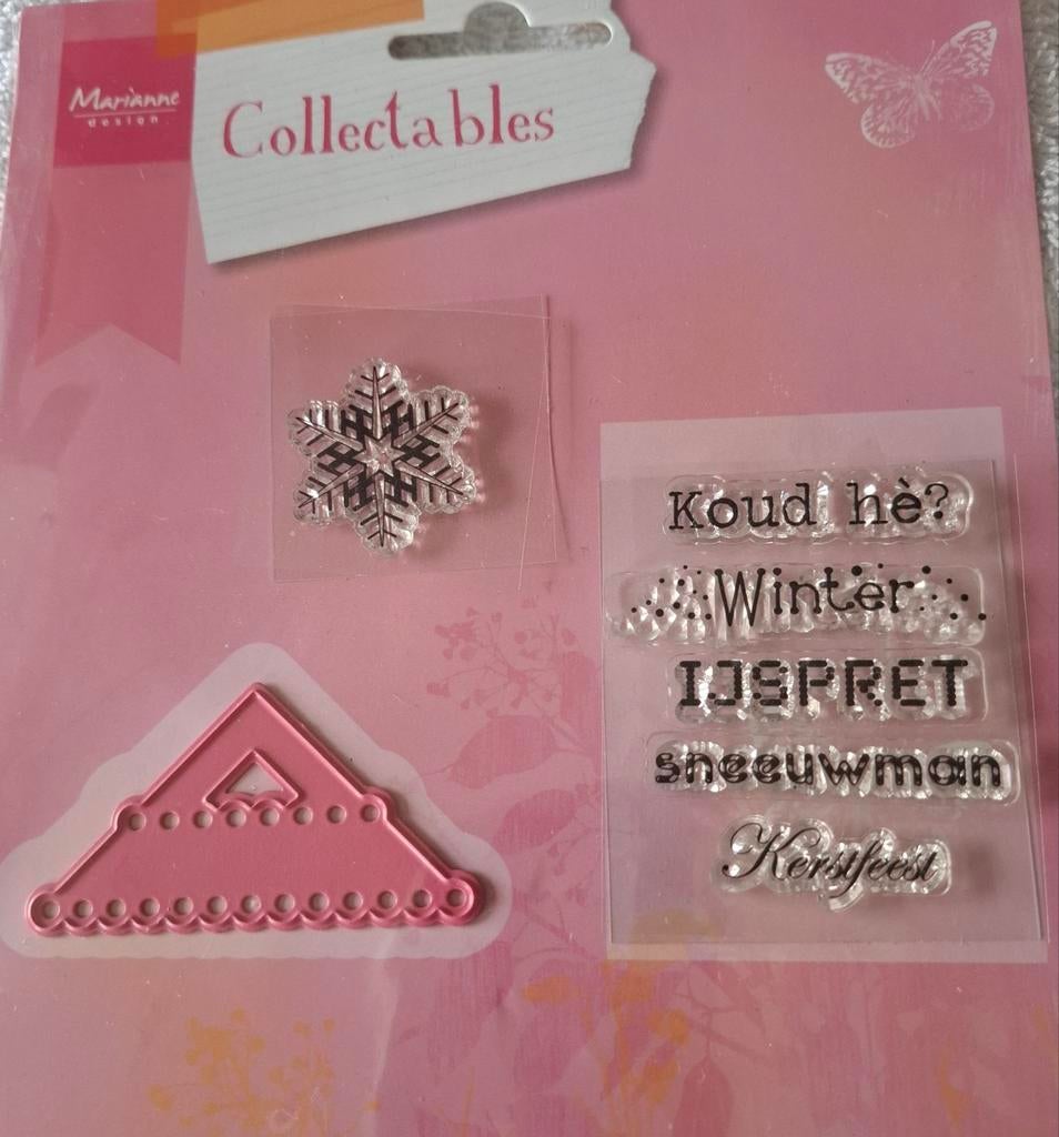 1 x Mariannedesign stempels+ snijmal( winter), Ophalen of Verzenden, Clearstamp