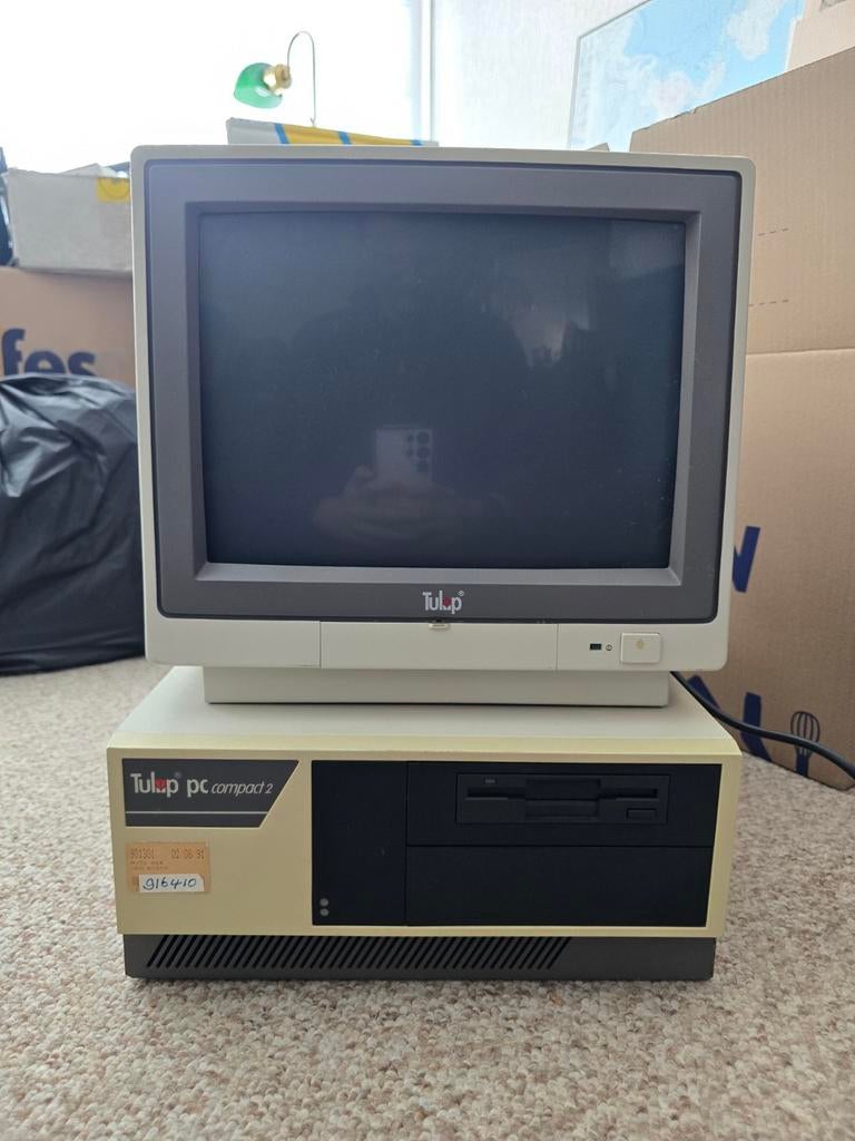 Vintage Tulip PC Compact 2 met Monitor - Retro Computer, Computers en Software, Vintage Computers, Ophalen of Verzenden, Tulip