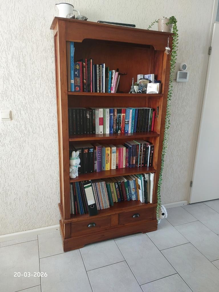 Teak boekenkast, Huis en Inrichting, Ophalen, Gebruikt, 200 cm of meer, 50 tot 100 cm