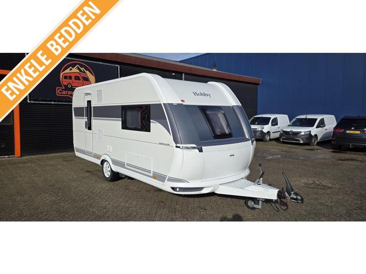 Hobby Excellent 460 SL Mover, voortent, 2025 mod, Caravans en Kamperen, Caravans, Bedrijf, tot en met 3, 1000 - 1250 kg, Treinzit