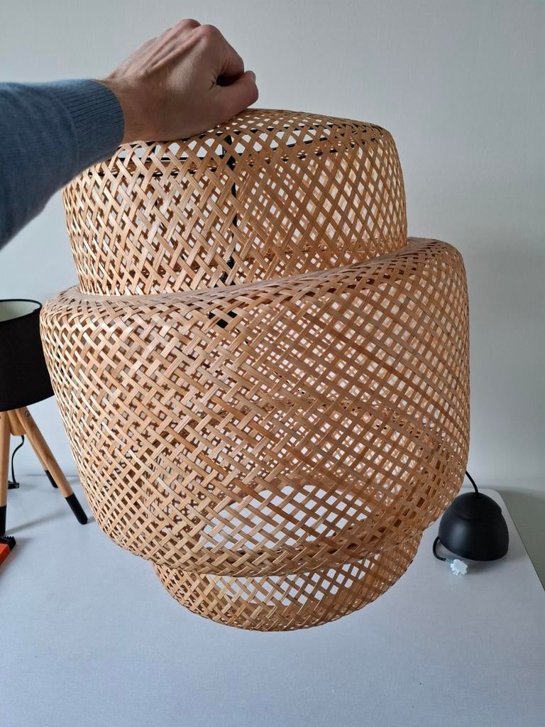 Ikea Sinnerlig lamp bamboe 50 cm, Ophalen, Zo goed als nieuw, 50 tot 75 cm