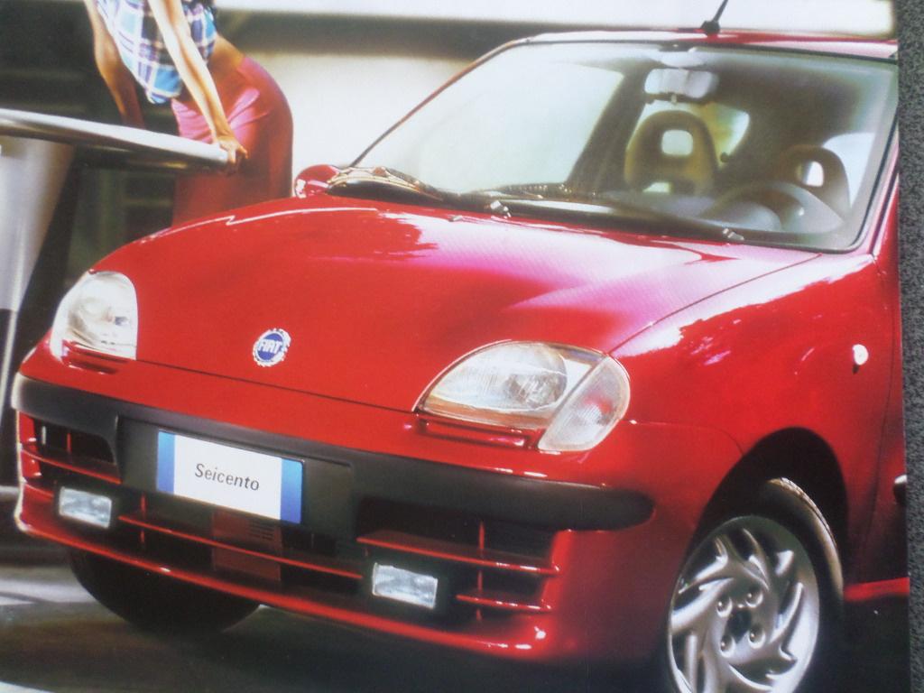 Fiat 600 Seicento & Sporting 2000 Brochure, Ophalen of Verzenden, Zo goed als nieuw, Overige merken