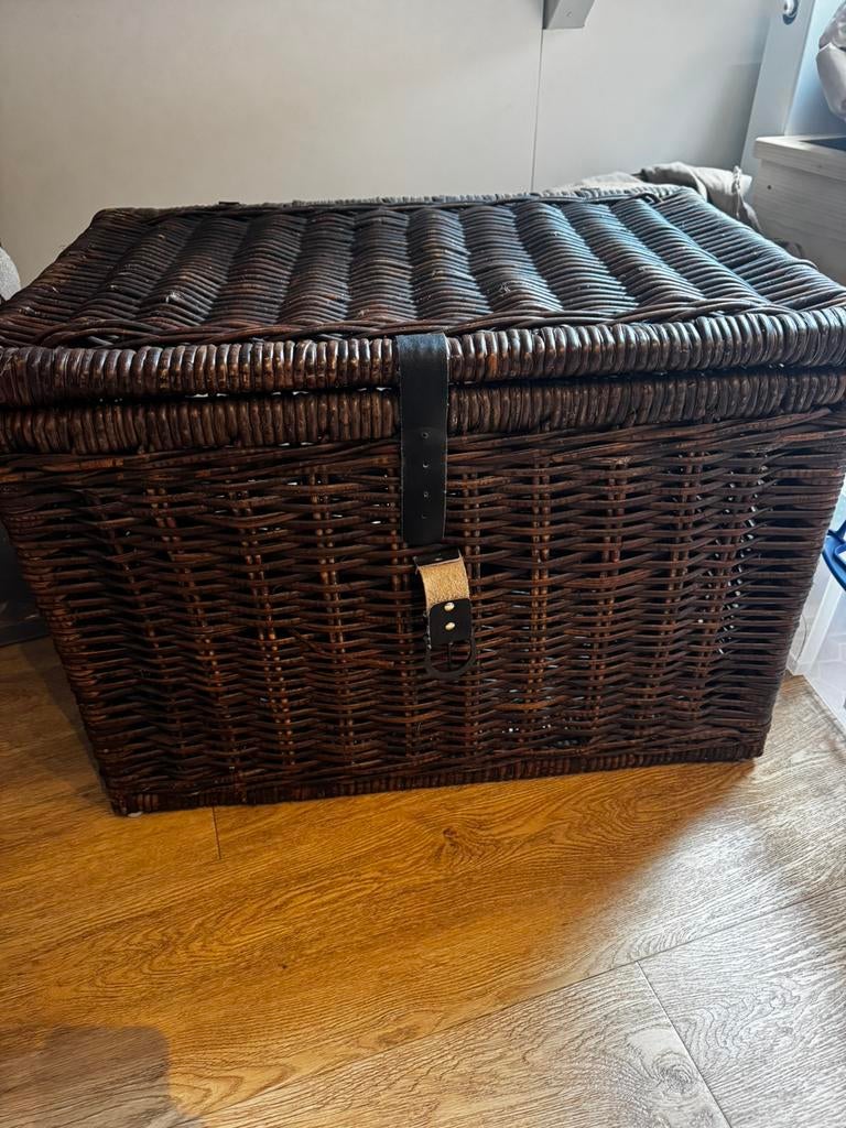 Opbergmand riet, Huis en Inrichting, Woonaccessoires | Kisten, Ophalen, Overige materialen, Gebruikt, 50 tot 100 cm