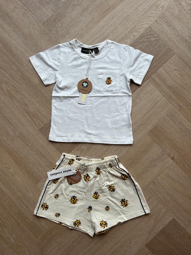 *NIEUW* Setje Mini Rodini, shirt + korte broek, maat 92 / 98, Meisje, Nieuw, Ophalen of Verzenden, Setje