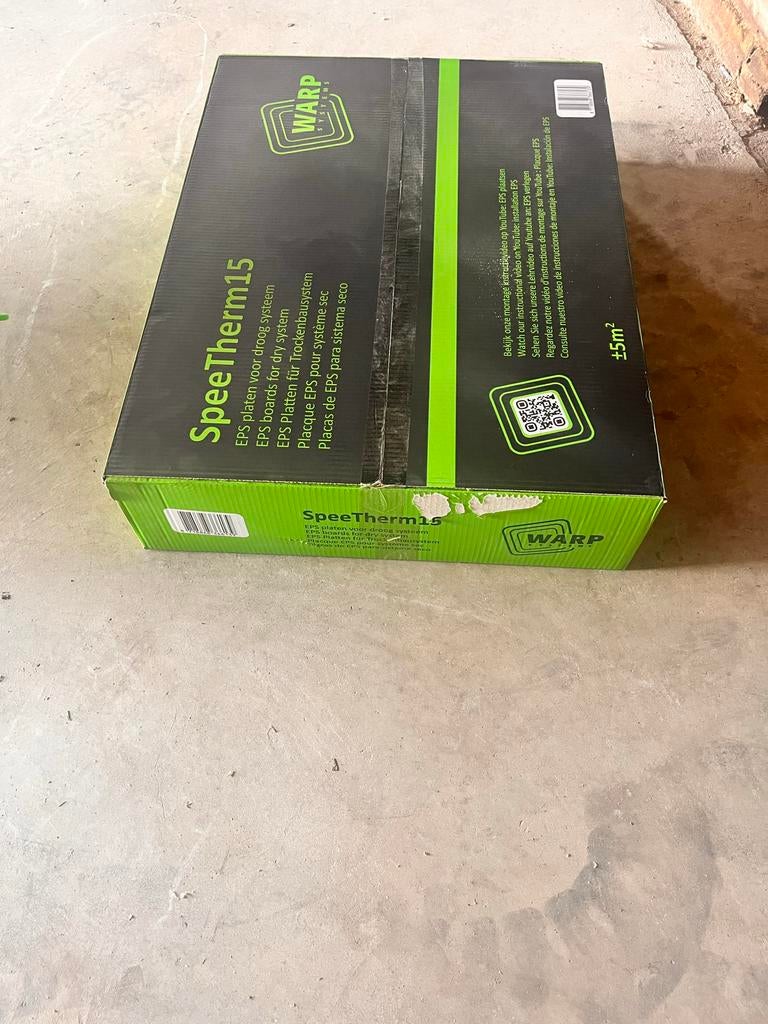 Warp Systems SpeeTherm15 EPS isolatieplaten (5m²), Nieuw, Minder dan 5 m², Vloerisolatie, Piepschuim (Tempex)