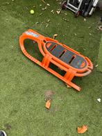 Kunststof slee met RVS geleiders - Oranje, Ophalen of Verzenden, Gebruikt, Kunststof