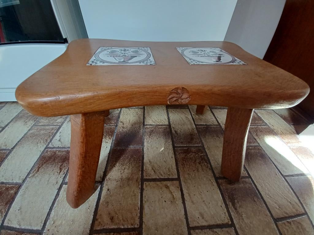 Bijzettafel eiken, Huis en Inrichting, Tafels | Bijzettafels, Ophalen, Minder dan 45 cm, Minder dan 55 cm, Gebruikt