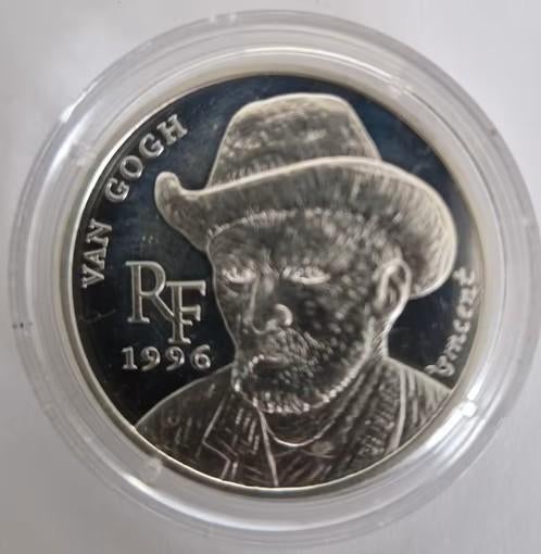 Frankrijk 1996 -1,5 euromunt/10 francs - van Gogh - Pre-Euro, Postzegels en Munten, Munten | Europa | Euromunten, Zilver, Frankrijk