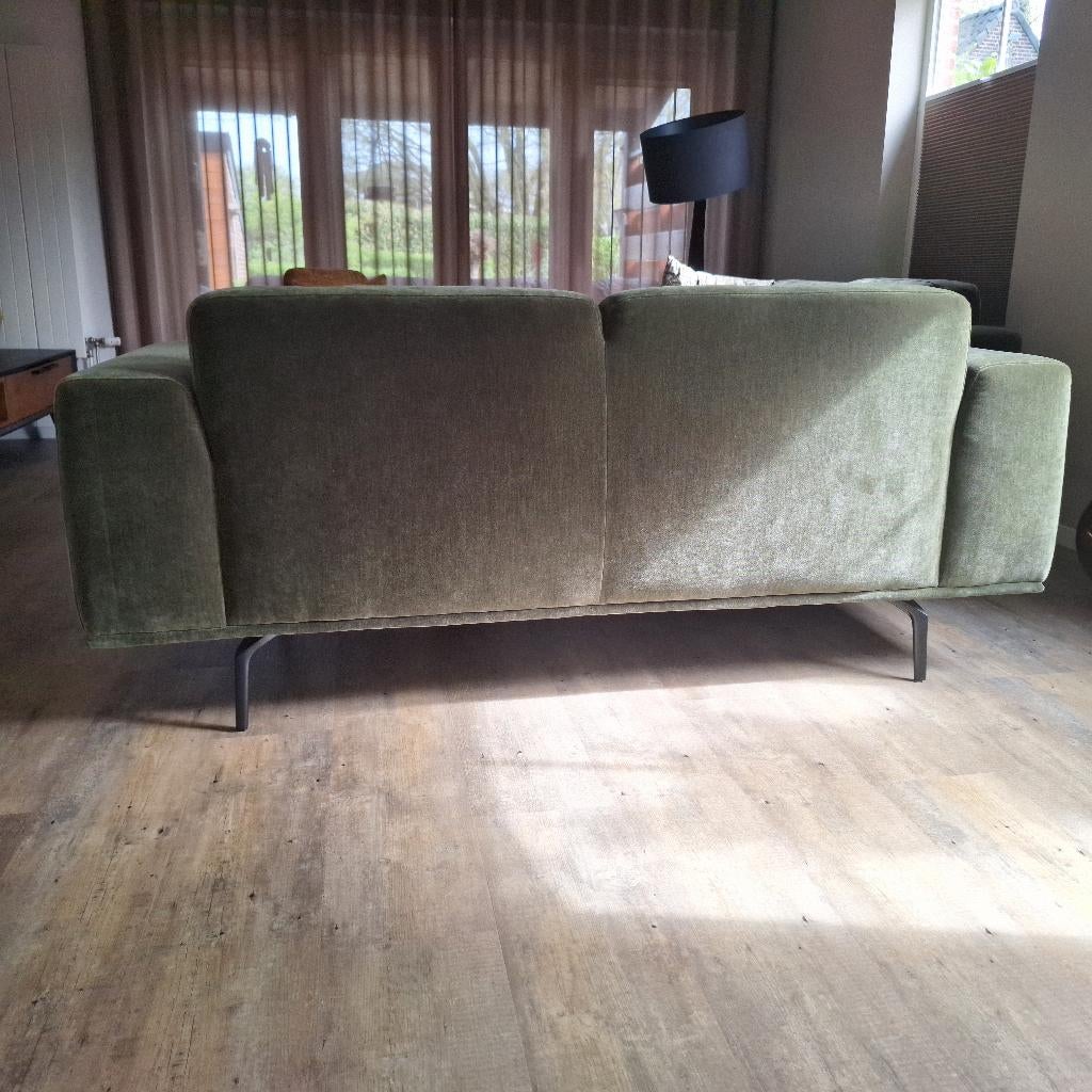 2 x 2-zitsbank groen (Merk : Het Anker), Huis en Inrichting, Ophalen, Gebruikt, 150 tot 200 cm, Tweepersoons