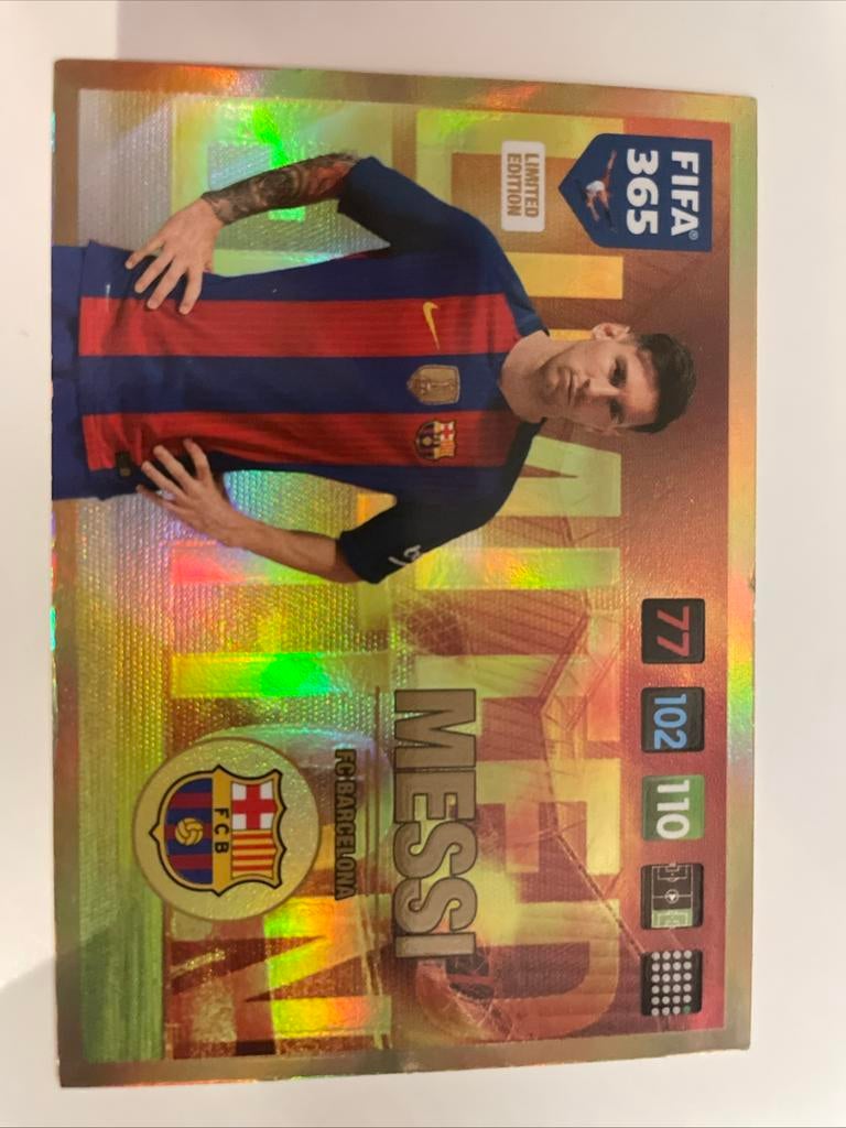 Lionel Messi limited edition panini, Ophalen of Verzenden, Zo goed als nieuw, Plaatje
