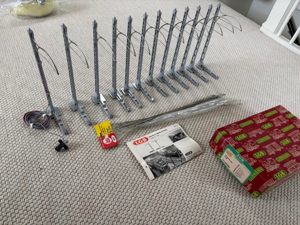 LGB Bovenleiding Complete Set 6000 & 6015, Ophalen, Gelijkstroom of Wisselstroom, Overige typen, Zo goed als nieuw