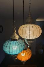 3 Marokkaanse lampen gebundeld, Huis en Inrichting, Lampen | Hanglampen, Ophalen, Gebruikt, Metaal, 75 cm of meer
