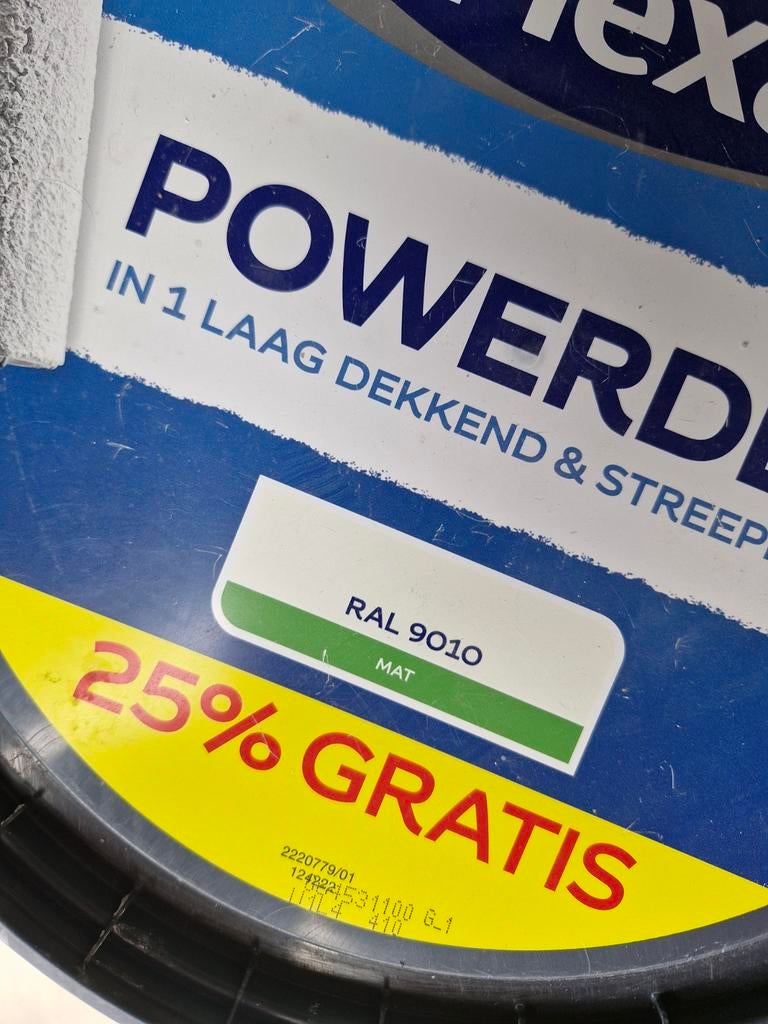 Flexa Muurverf Powerdek RAL 9010 - Nieuw, ongeopend, Ophalen of Verzenden