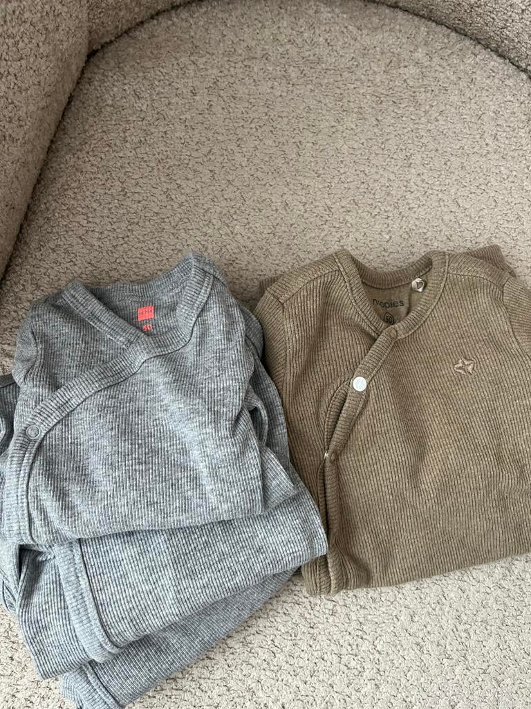 Maat 50 - HEMA romper lange mouw 3x en boxpakje Noppies 1x, Ophalen of Verzenden, Zo goed als nieuw