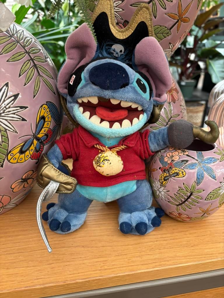 Lilo en stitch, stitch als piraat knuffel, Verzenden, Zo goed als nieuw