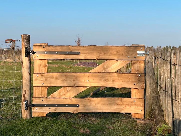 Douglas landhek / weidepoort - robuust en handgemaakt, Tuin en Terras, Tuinhekken en Hekwerk, Nieuw, Tuinhek, Hout, Ophalen