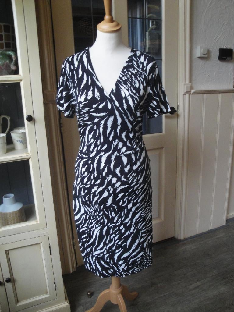 Zwart/wit jurkje ANNA maat M, Maat 38/40 (M), Anna, Zwart, Ophalen of Verzenden