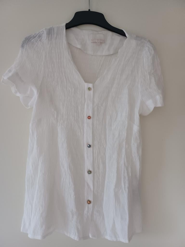 " crêpe " witte blouse maat 38, Kleding | Dames, Maat 38/40 (M), Wit, Nümph, Ophalen of Verzenden