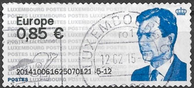 Luxemburg 2012 automaat mi.6 GROOTHERTOG HENRI nom. € 0,85, Postzegels en Munten, Postzegels | Europa | Overig, Gestempeld, Luxemburg