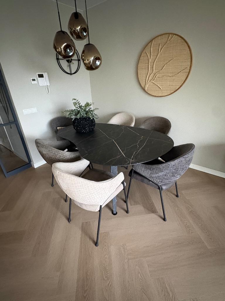 Eettafel, Ophalen, Overige materialen, 100 tot 150 cm, Zo goed als nieuw