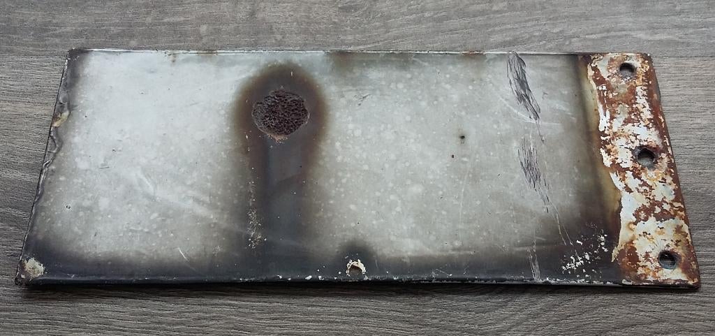 Omstreeks 1925-1950 Emaille Bord Schild Deurpostje BUREAU, Ophalen of Verzenden