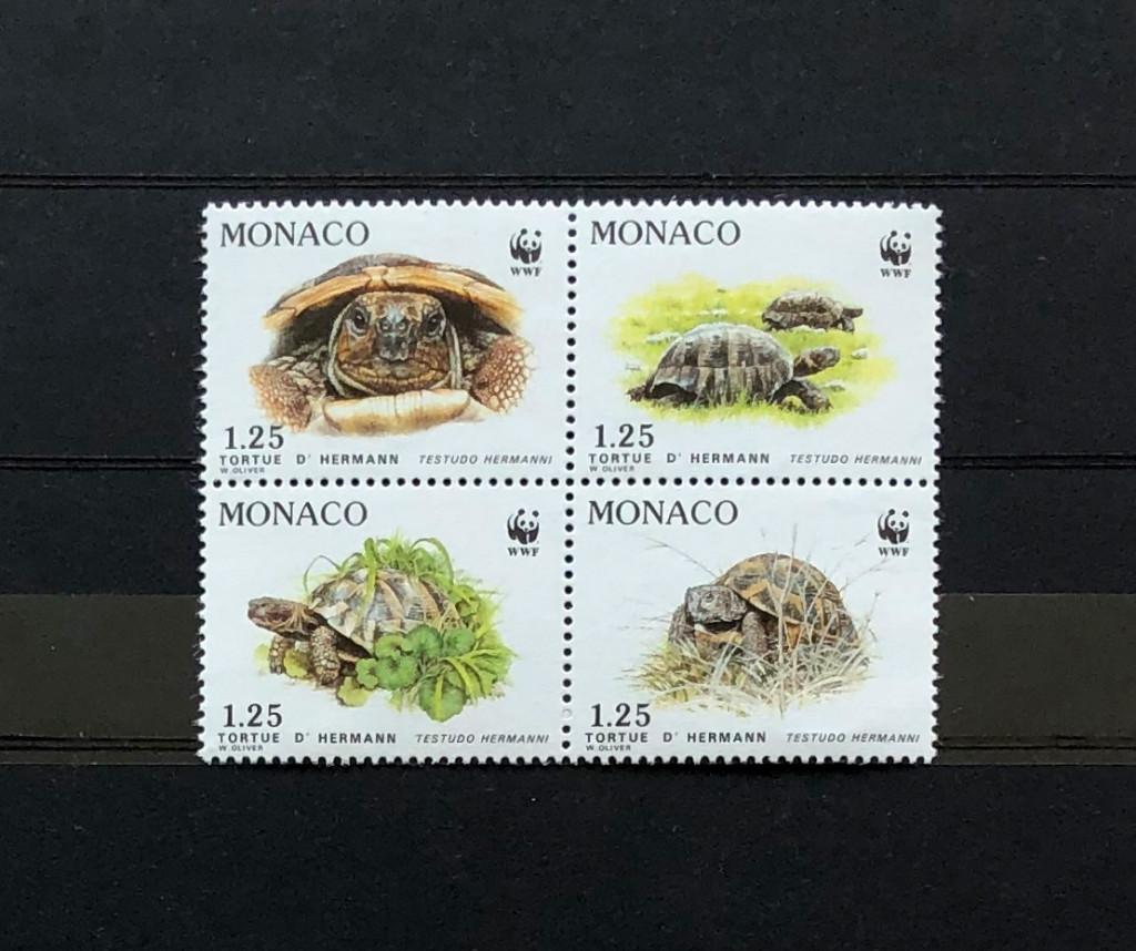 WWF WNF Monaco 1991 Postfris Landschildpad, Ophalen of Verzenden, Postfris, Dier of Natuur