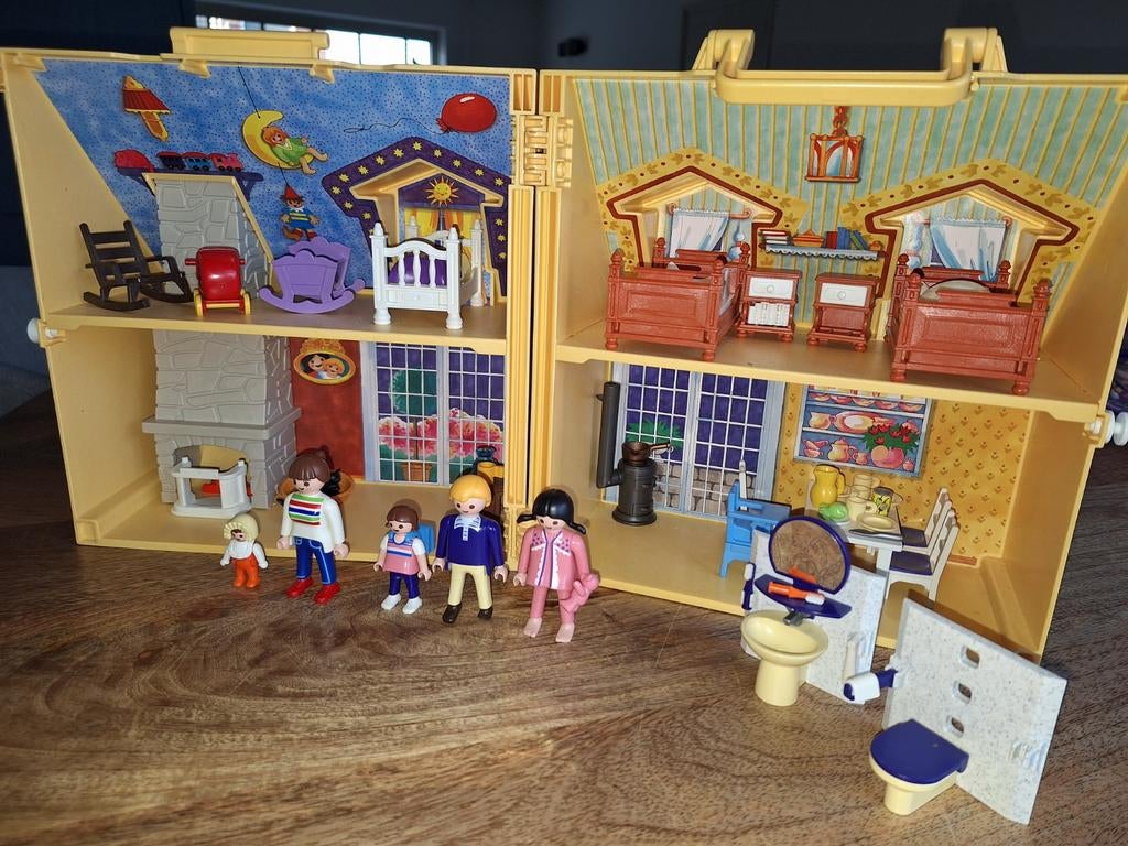 Playmobil meeneem huis (dicht te klappen) compleet, Ophalen of Verzenden, Gebruikt, Complete set