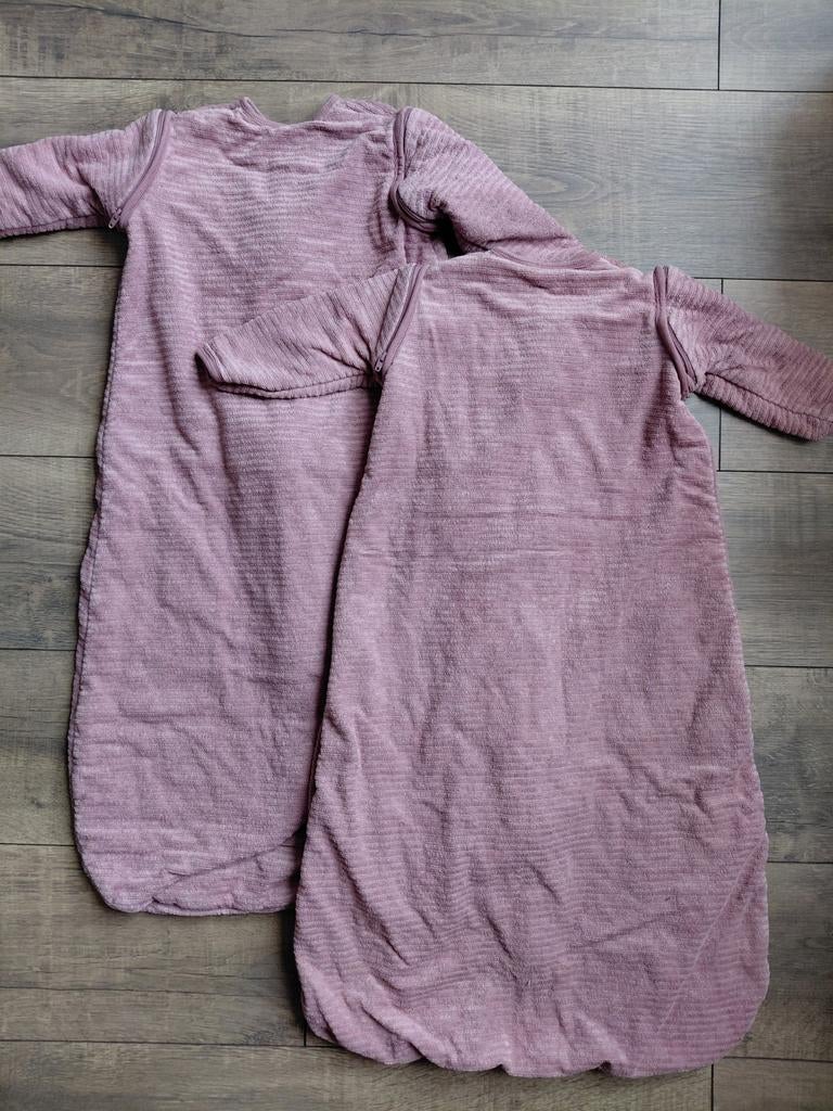 Twee paarse slaapzakken maat 74-86, Kinderen en Baby's, Dekens, Slaapzakjes en Inbakerproducten, Ophalen of Verzenden, Gebruikt