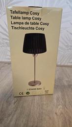 Blokker tafellamp cosy satin zwart, NIEUW in doos, Huis en Inrichting, Ophalen of Verzenden, Nieuw, Overige materialen, Minder dan 50 cm