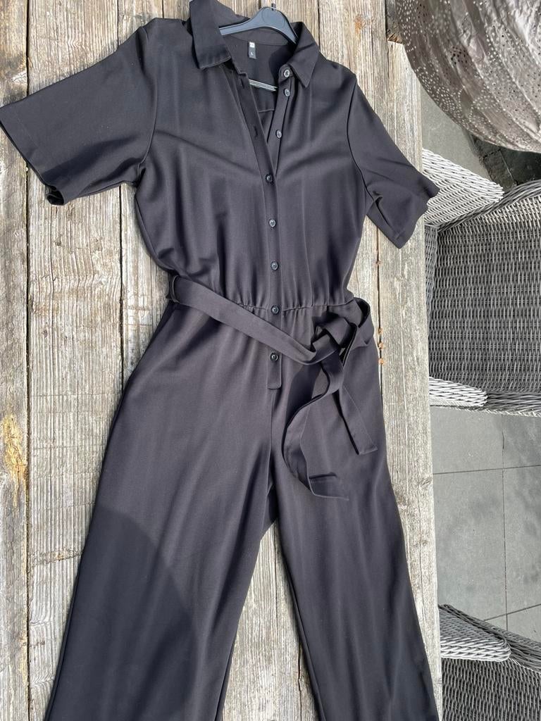 Hema jumpsuit zwart L, Ophalen of Verzenden, Zo goed als nieuw, Zwart