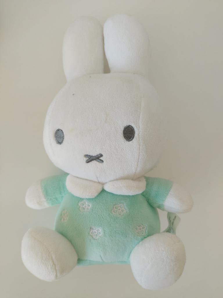 Nijntje Knuffel, Rammelaar Mint Groen, Nijntje, Ophalen of Verzenden, Gebruikt, Konijn