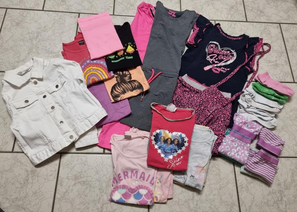 Zomerpakket meisje maat 122, Kinderen en Baby's, Kinderkleding | Maat 122, Ophalen of Verzenden, Zo goed als nieuw, Meisje