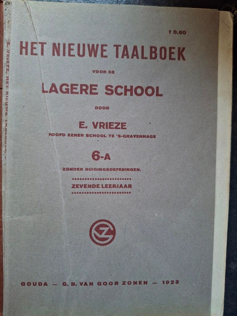 Schoolboekje 1923 lagere school Nederlandse taal taalkunde, Ophalen of Verzenden