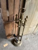 Messing haardstel met 4 accessoires, Ophalen, Gebruikt, Vrijstaande haard, Overige soorten