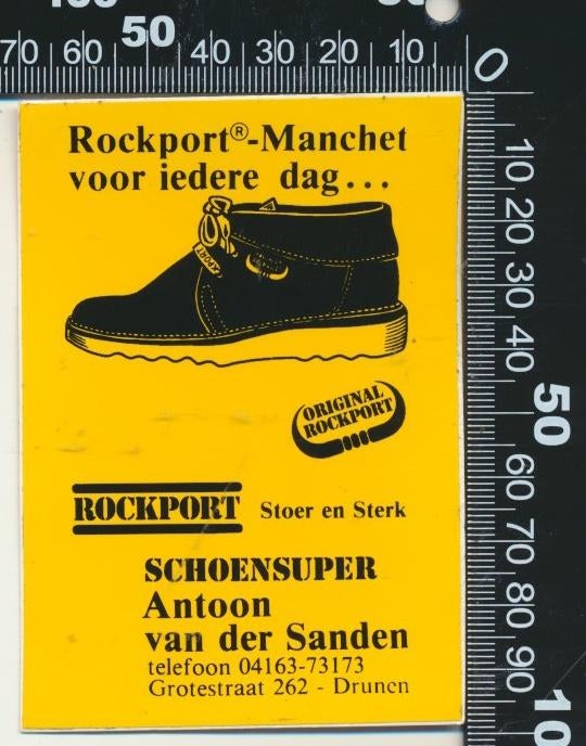 Sticker: Schoensuper Antoon van der Sanden - Drunen, Verzamelen, Stickers, Zo goed als nieuw, Bedrijf of Vereniging, Ophalen of Verzenden