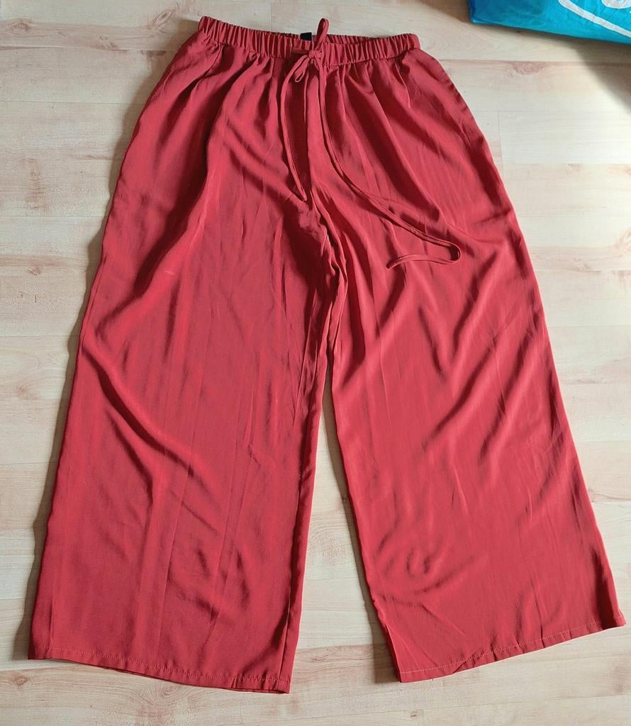 CIDER wide leg broek, maat L, Maat 42/44 (L), Oranje, Ophalen of Verzenden, Zo goed als nieuw
