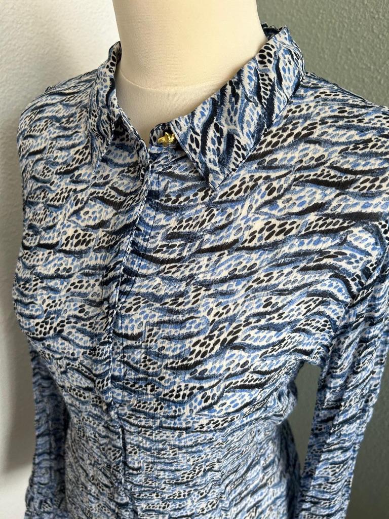 Fabienne Chapot maat 40 blauwe Philia blouse 182, Maat 38/40 (M), Blauw, Ophalen of Verzenden, Zo goed als nieuw