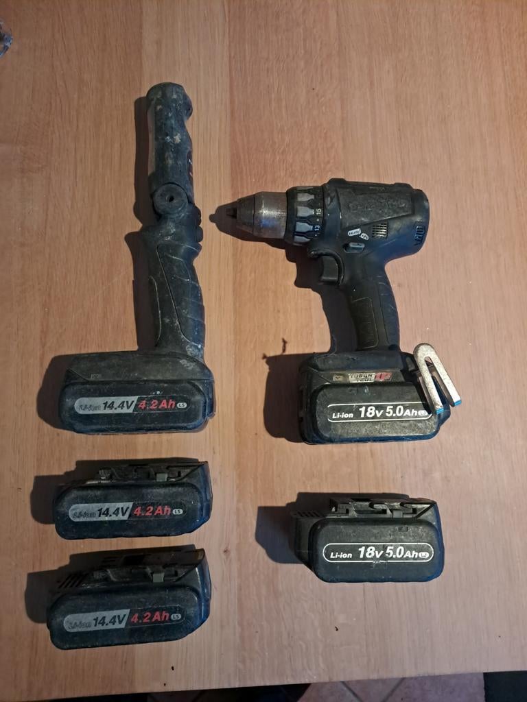 Panasonic schroefmachine inclusief 18v accu 2x 3x 14.4 accu, Ophalen of Verzenden, Gebruikt, Boor- en Schroefmachine