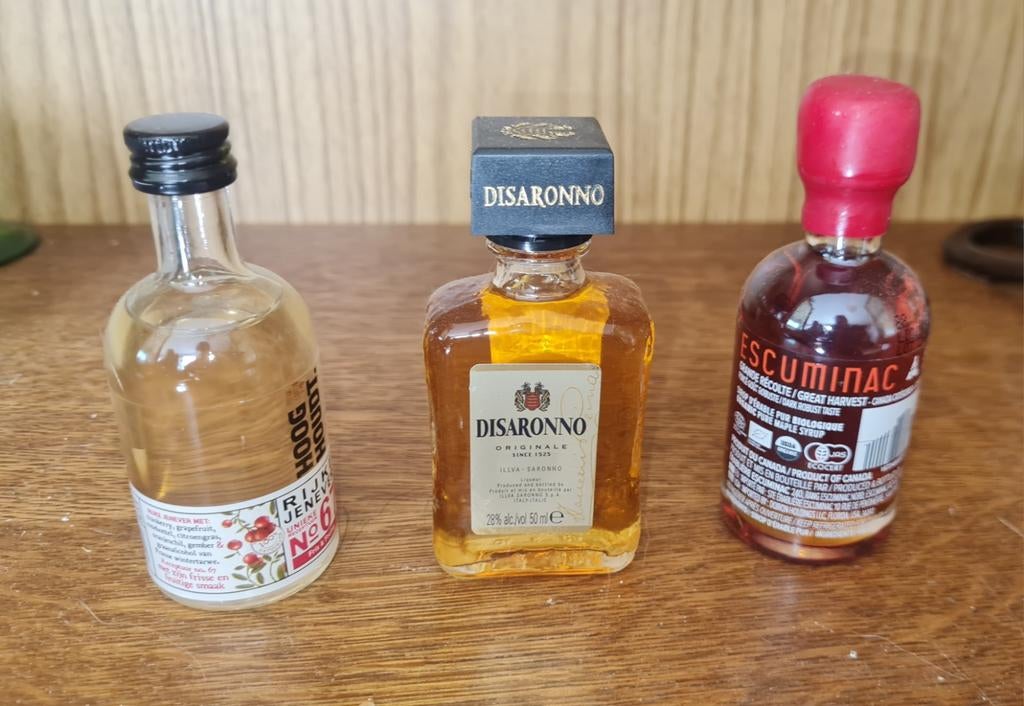 Mini drank flesjes - Disaronno, Hooghoudt, Escuminac, Ophalen of Verzenden, Nieuw, Overige typen