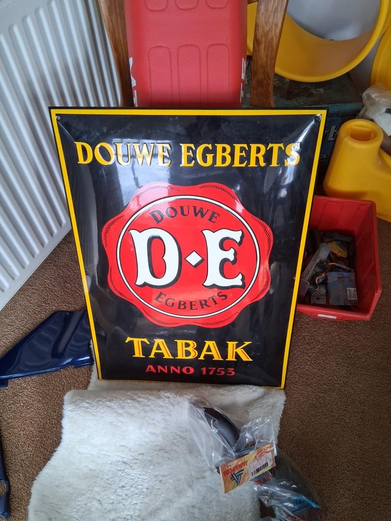 Prachtig Douwe Egberts Emaille Bord – Vintage Reclame, Ophalen, Reclamebord