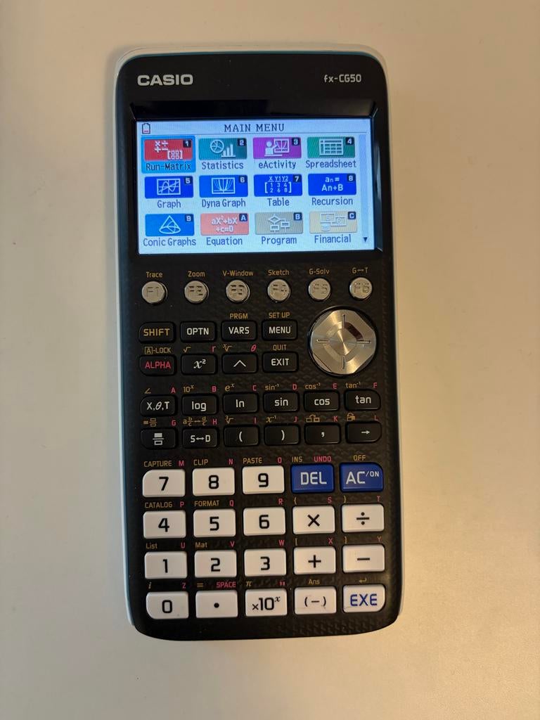 Casio FX-CG50 grafische rekenmachine, Ophalen of Verzenden, Grafische rekenmachine, Zo goed als nieuw