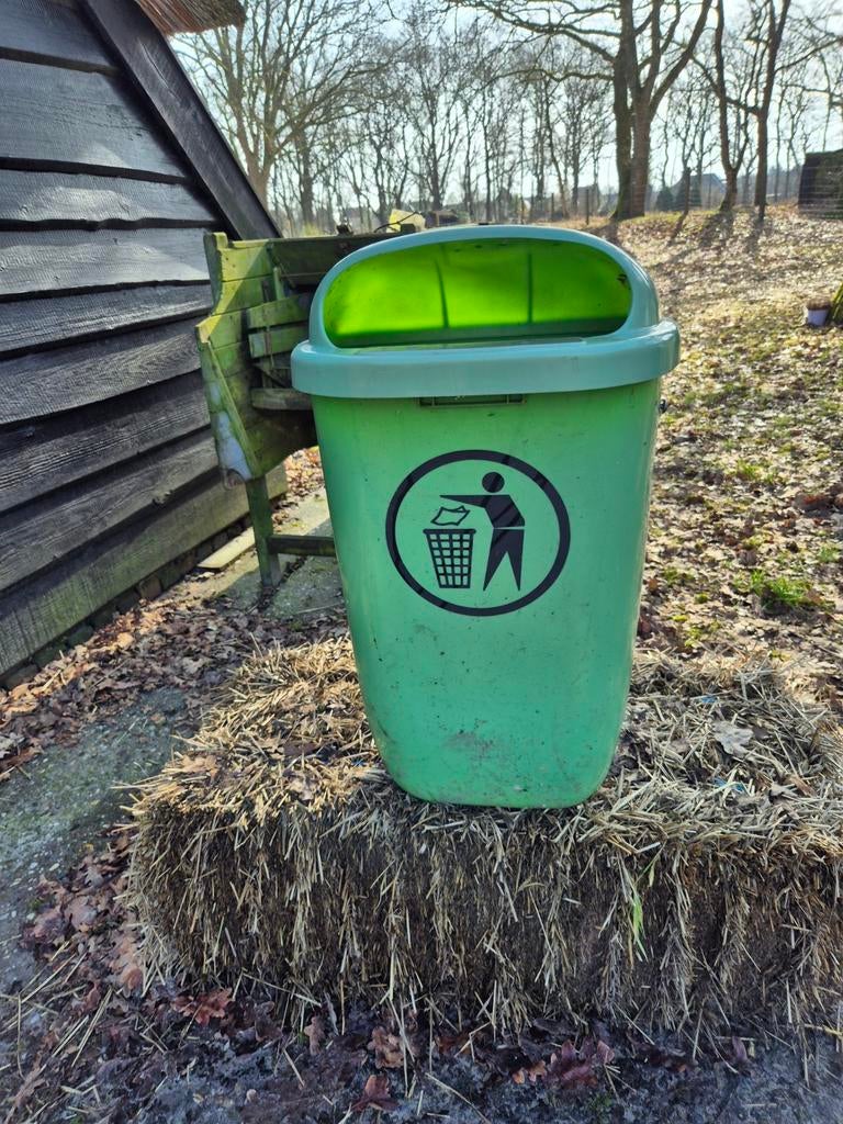 15 prullebakken voor aan een paal, mogen ook per stuk weg, Ophalen, Kunststof, Gebruikt, 50 tot 75 cm