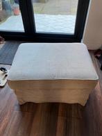 IKEA Ektorp poef met opbergruimte, ribstof beige, Ophalen, Gebruikt, Stof, Rechthoekig