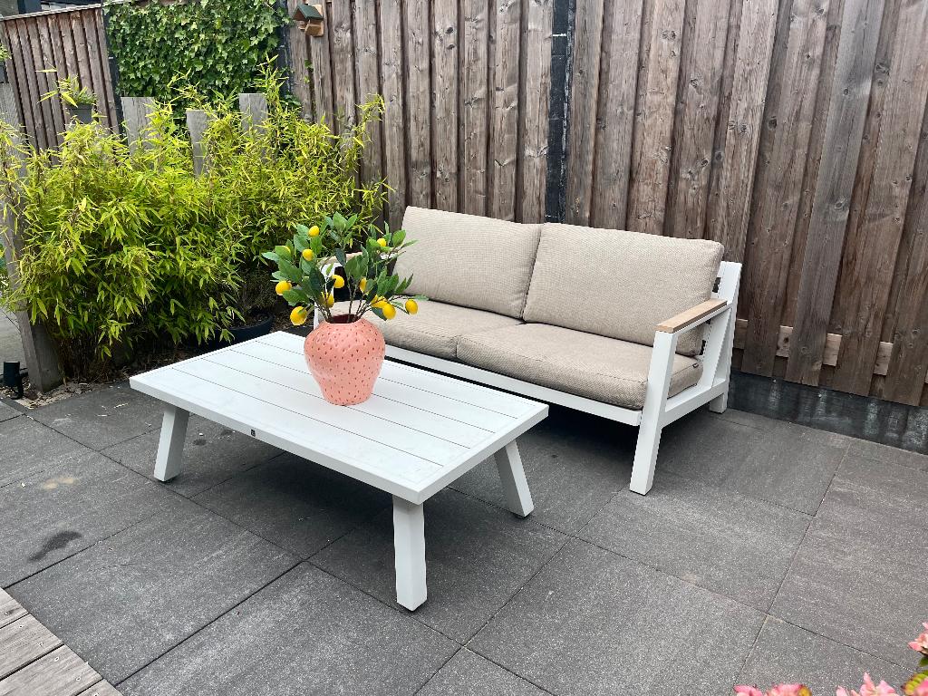 Tuinset, Tuin en Terras, Tuinsets en Loungesets, Gebruikt, Aluminium, Loungeset, Bank